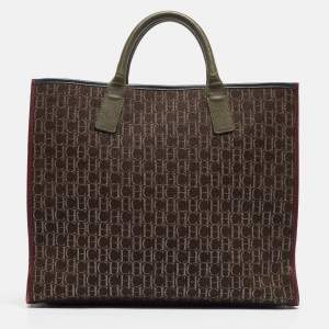 CH Carolina Herrera Multicolor Monogram Canvas Large Chic Shopping Tote