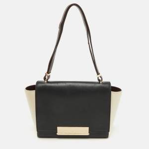 CH Carolina Herrera Tri Color Leather Flap Shoulder Bag