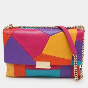 Pre Owned CH Carolina Herrera Multicolor Leather Shoulder Bag