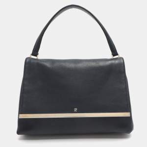 Pre Owned حقيبة سي أتش كارولينا هيريرا جلد أزرق كاميلوت بيد علوية