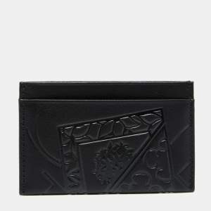 Pre Owned CH Carolina Herrera Black Leather Card Holder