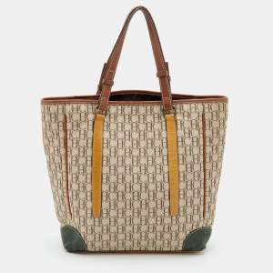 Pre Owned CH Carolina Herrera Multicolor Monogram Canvas and Leather Tote