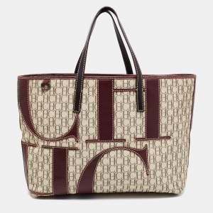 Pre Owned CH Carolina Herrera Tricolor Monogram Canvas and Leather Tote