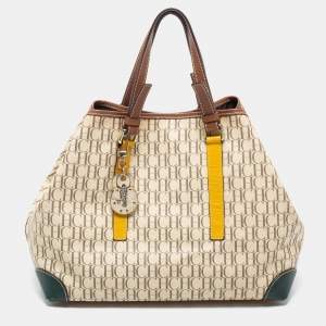 Pre Owned CH Carolina Herrera Multicolor Monogram Coated Canvas and Leather Tote