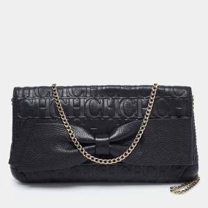 Pre Owned CH Carolina Herrera Black Leather Audrey Shoulder Bag