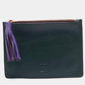 Pre Owned CH Carolina Herrera Multicolor Leather Tassel Zip Pouch