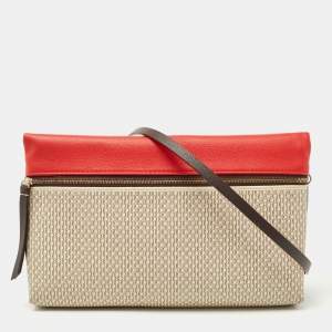 Pre Owned CH Carolina Herrera Tricolor Monogram Coated Canvas and Leather Inro Crossbody Bag