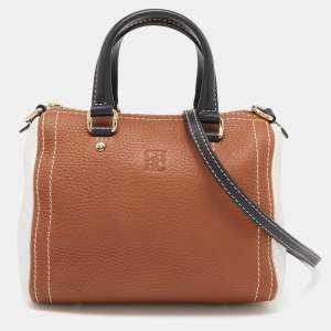 Pre Owned CH Carolina Herrera Tricolour Leather Zip Crosbody Bag