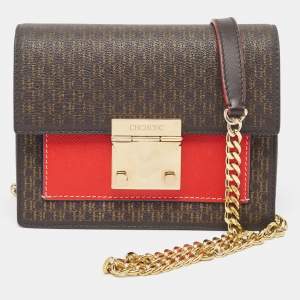 Pre Owned CH Carolina Herrera Multicolor Signature Coated Canvas and Leather Small Carry on Bandoulière Bag