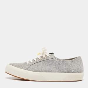 CH Carolina Herrera Grey Fabric Low Top Sneakers Size 39