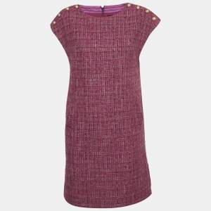 Chanel Purple Fantasy Tweed Sleeveless Short Dress L