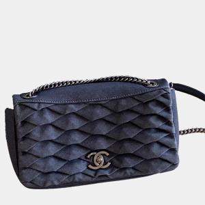 Chanel Scale Effect Denim Small CC Flap Bag 