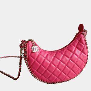 Chanel Quilted Leather CC Moon Bag