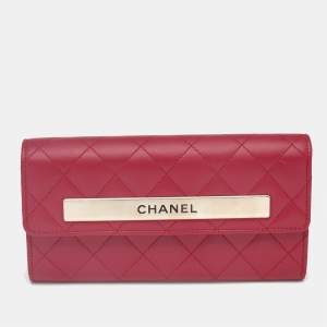 Chanel Pink Quilted Leather Trendy CC Flap Wallet