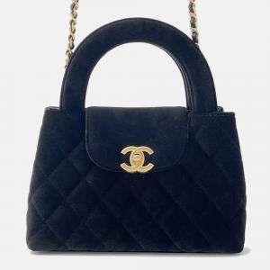 Chanel Matelasse Mini Shopping Bag 2Way Bag Black Velour Size Mini