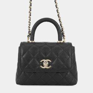 مملوكة مسبقًا Chanel Coco Handle 2WayChain shoulder Black Caviar Leather Size Mini