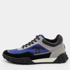 مملوكة مسبقًا Chanel Multicolor Neoprene, Suede and Leather CC Low Top Sneakers Size 37