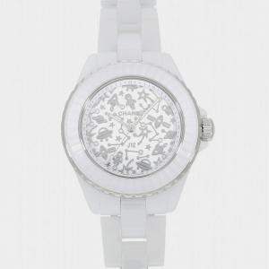 Chanel White Ceramic J12 H7990 Quartz Women's Wristwatch 33 mm