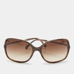 Chanel Brown Gradient 5210-Q Chain Square Sunglasses