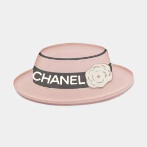 Chanel Hat Resin Gold Tone Brooch