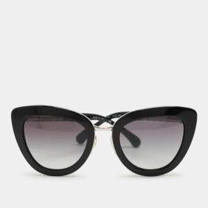 Chanel Silver Tone/Blue 5368 Quilted Cat-Eye Sunglasses