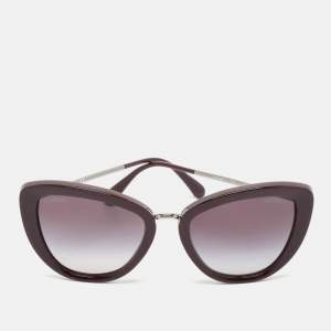Chanel Burgundy/Black Gradient 5399 Cat Eye Sunglasses