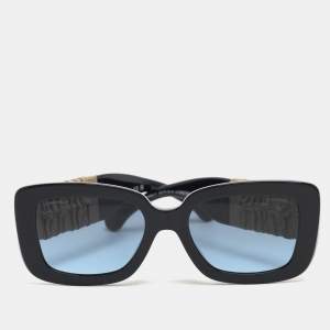 Chanel Black/Beige Acetate and Leather 5473-Q-A Square Sunglasses