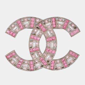 Chanel CC Rhinestone Brooch