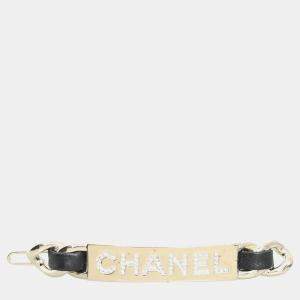 Chanel Logo Crystal Hairclip