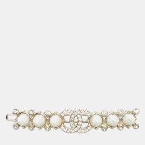 Chanel  CC Pearl and Crystal Hairclip