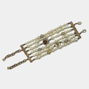 Chanel Pearl Strand Charm Bracelet