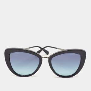 Chanel Navy Blue/Black Gradient 5399 Cat Eye Sunglasses