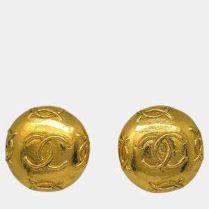 Chanel Button Clip-On Earrings 
