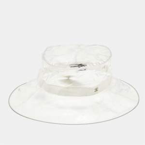 Chanel Transparent Rain Boater Hat L