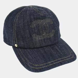 Chanel Indigo Denim Cap Hat 