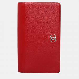 Chanel Red Caviar Yen Wallet