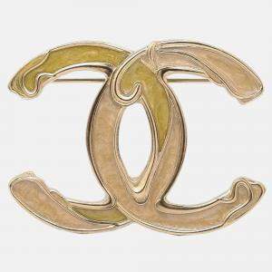 Chanel CC Brooch Pin Gold 10P