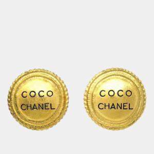 Chanel Gold Plated Clip-On Earrings 