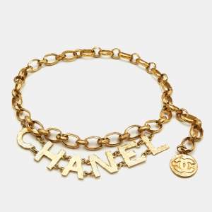 Chanel Gold Tone Chain Link Belt