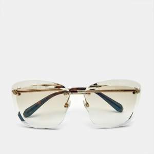Pre Owned Chanel Light Brown Gradient 4221 Rimless Butterfly Sunglasses