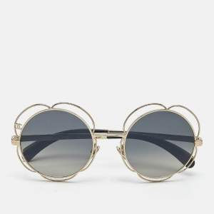 Chanel Black Gradient 71573 Camellia Round Sunglasses