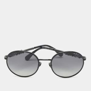 Chanel Black Gradient 4282 Logo Polarized Round Sunglasses