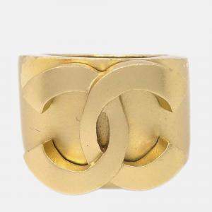 Pre Owned Chanel Gold Plated Ring 