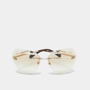 Pre Owned Chanel Brown Gradient 71180 Butterfly Sunglasses