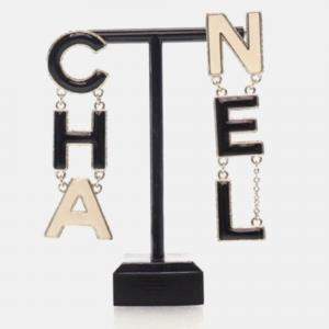 Pre Owned Chanel Logo Drop Earrings