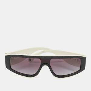 Pre Owned Chanel Black/White Gradient CC 6057 Shield Sunglasses