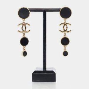 Pre Owned Chanel CC Enamel Drop Earrings