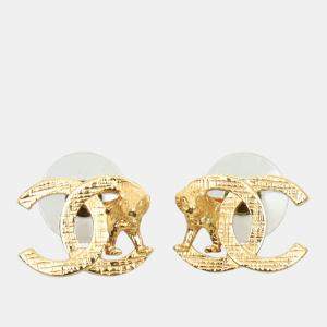 Pre Owned Chanel CC Lion Earrings