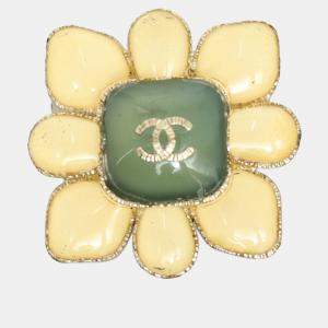 Pre Owned Chanel Gripoix CC Brooch