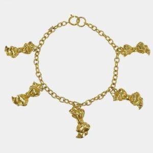 Pre Owned Chanel Bow Chain Necklace Gold
